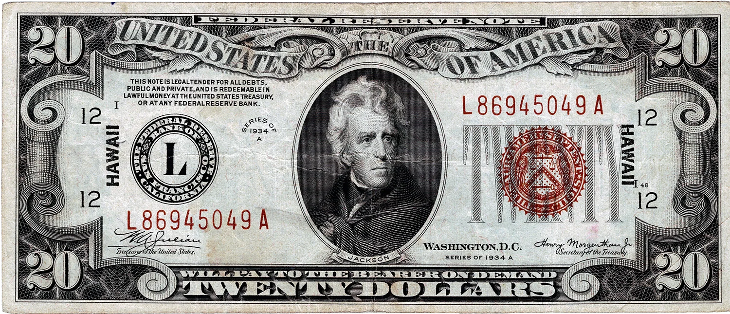 Hawaii Emergency Currency Series 1934A