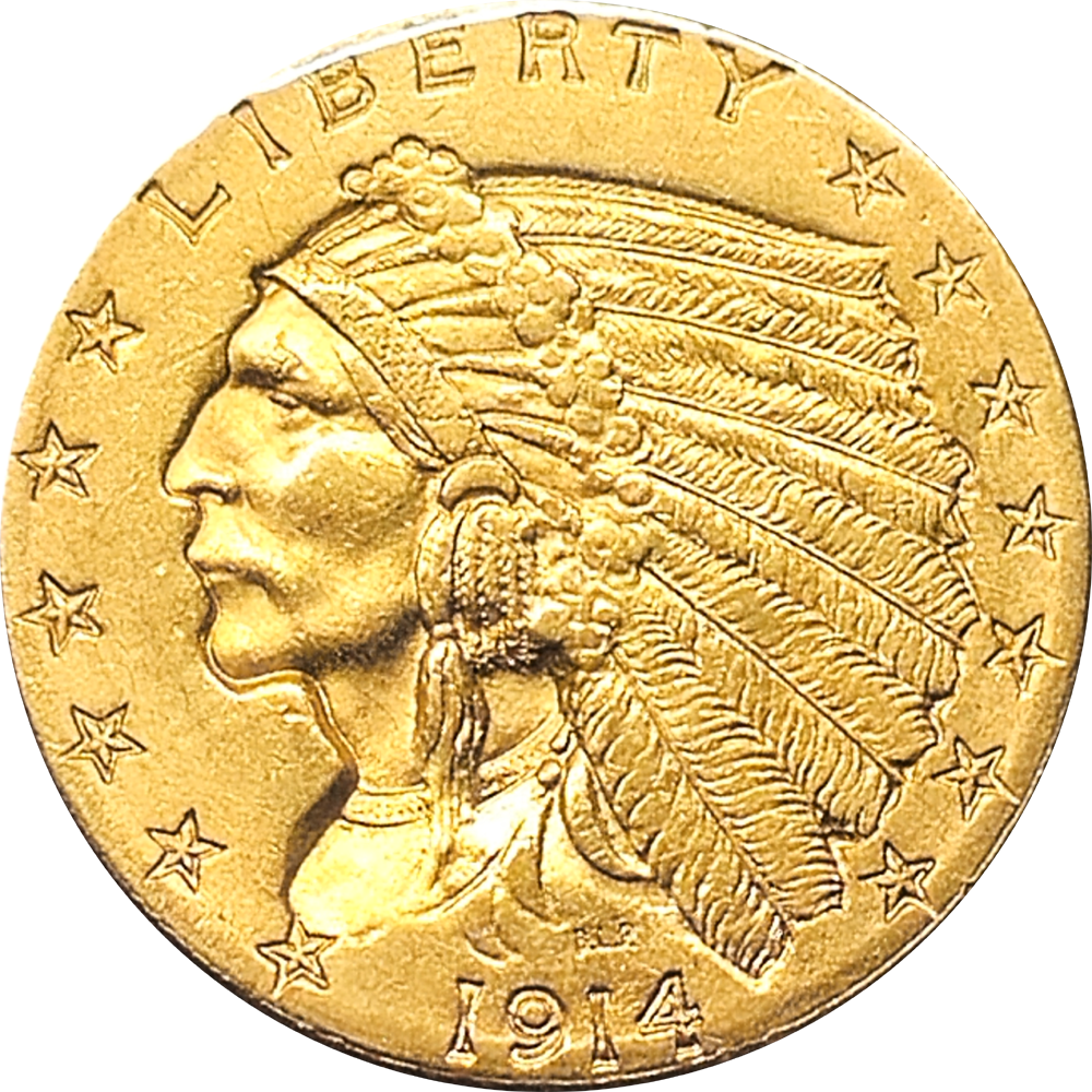 1914 $5 Indian Gold