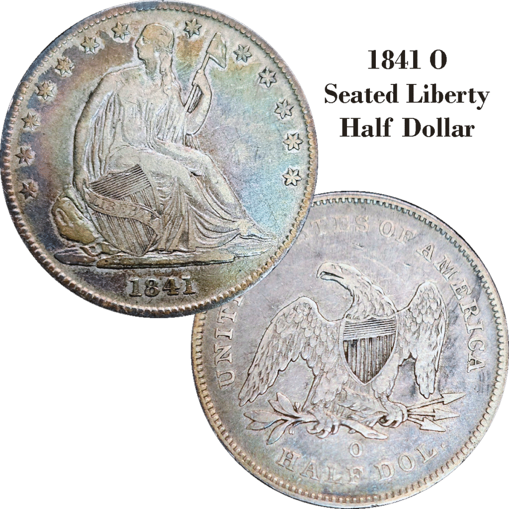 1841 O Seated Liberty Half