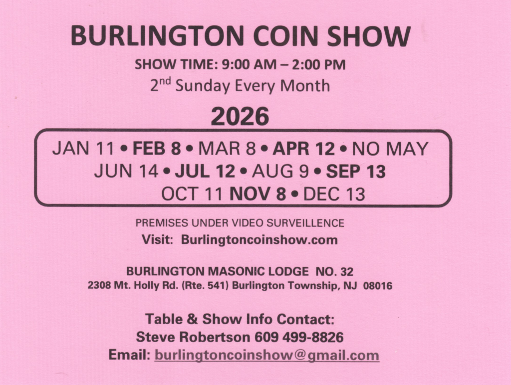 Burlington Coin Show Second Sunday
